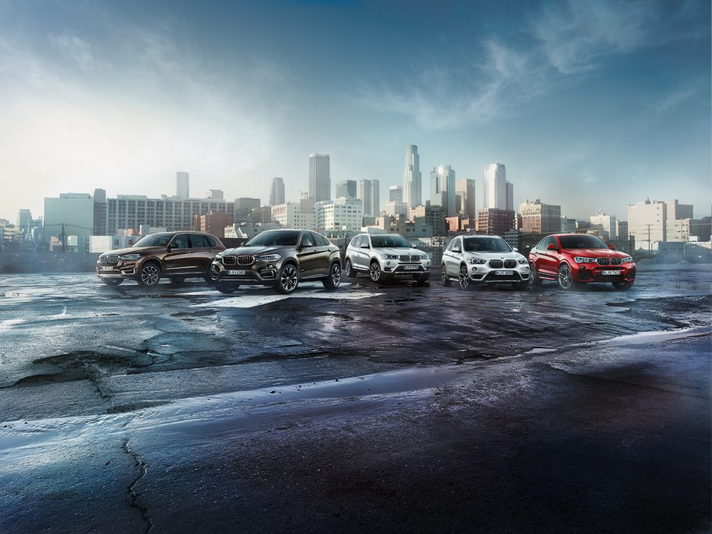 [新聞照片] BMW X系列：由左至右為BMW X5、X6、X3、X1、X4