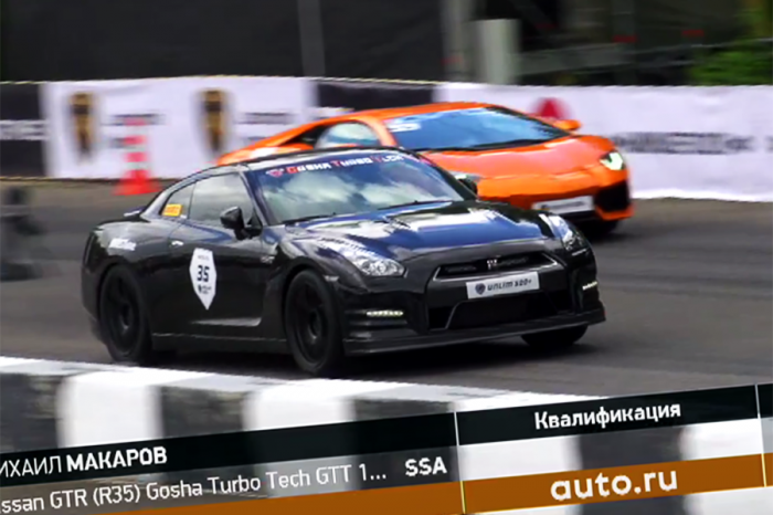 Nissan GT-R vs.藍寶堅尼大牛 2千匹馬力之戰！