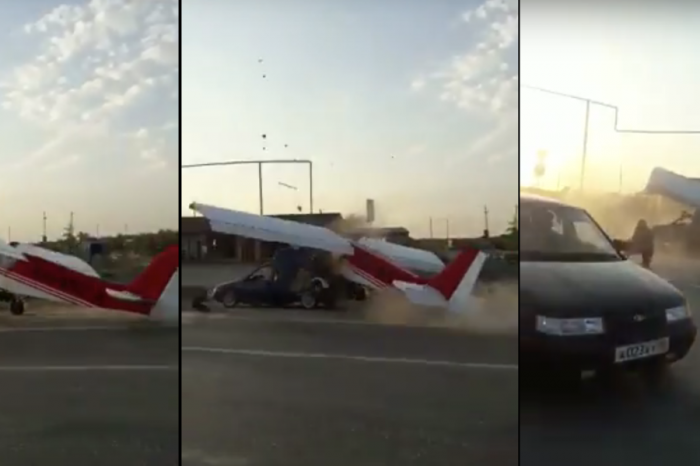汽車被飛機追撞？俄羅斯就是狂！