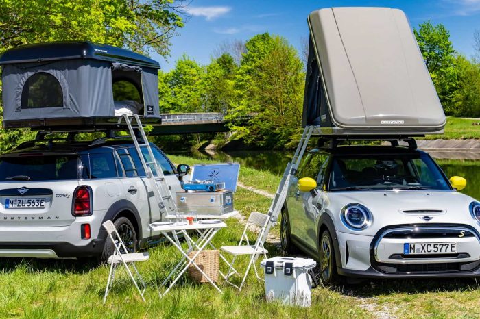 Mini Cooper SE 和 Countryman All4 Hybrid 擁有官方專屬車頂式帳棚