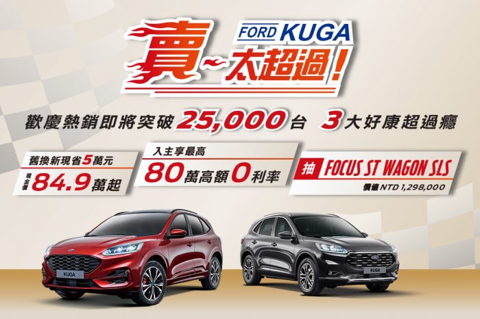 Ford Kuga熱銷優惠登場舊換新現金價84.9萬起